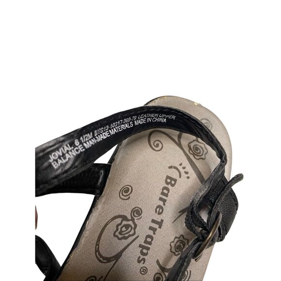Bare Traps Jovial Wedge Slingback Sandals Leather Strap Medallion Detail 6.5M - Picture 6 of 16